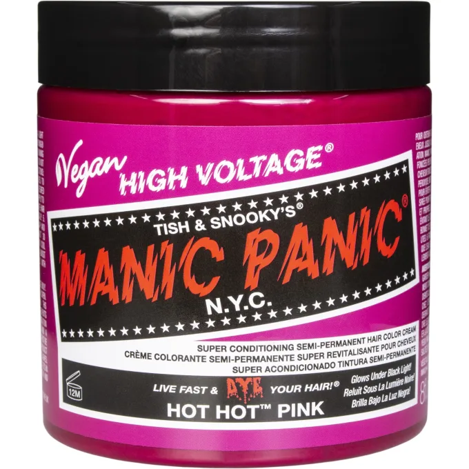 Manic Panic Classic High Voltage Semi-Permanent Hair Color Cream 237 ml Hot Hot Pink Manic Panic