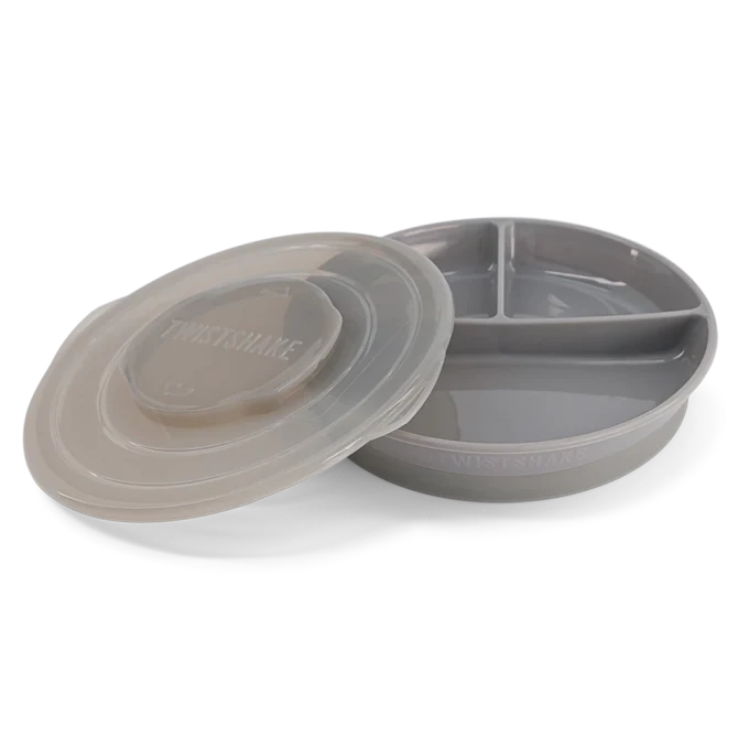 Twistshake Indelad Tallrik 6+m Pastell Grå Twistshake