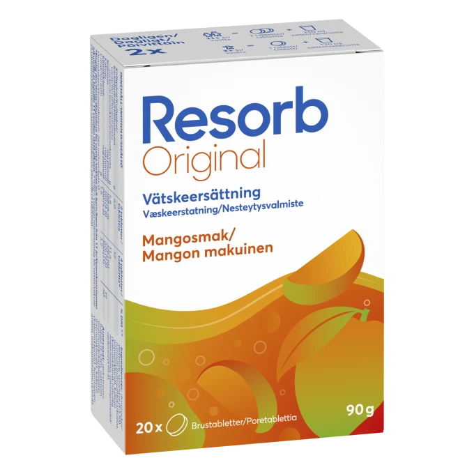 Resorb Original Mango Brustablett 20st Resorb