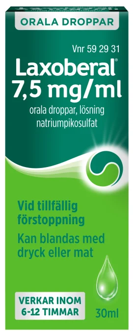 Laxoberal orala droppar 7,5 mg/ml 30 ml Laxoberal