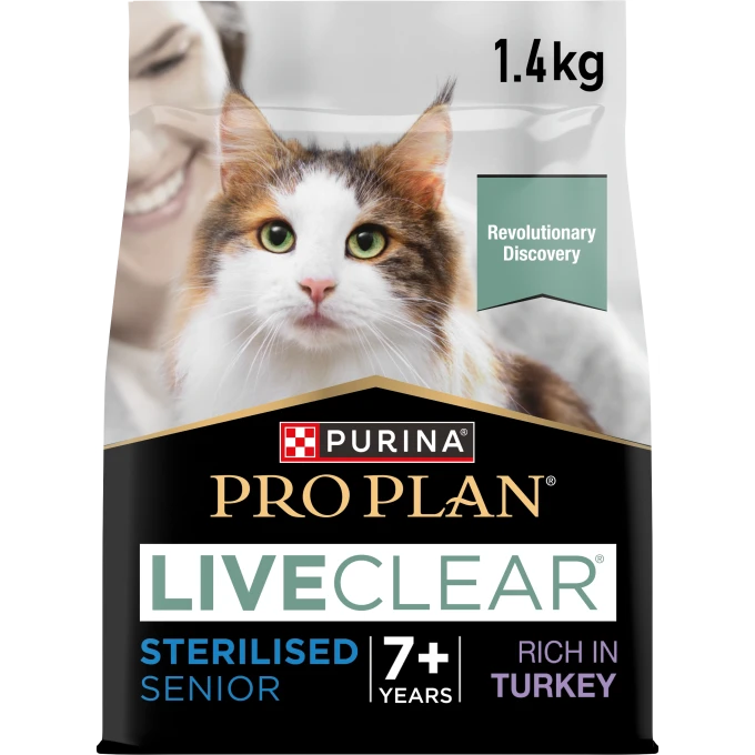 PURINA PRO PLAN Liveclear Senior Turkey Torrfoder Katt 1,4kg Purina Pro Plan