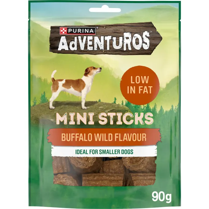 PURINA Adventuros Sticks Small Dogs Buffalo Hundgodis 90g Purina