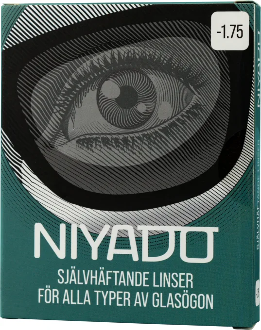 NIYADO Självhäftande Optiska Silikonlinser 1-par -1,75 NIYADO