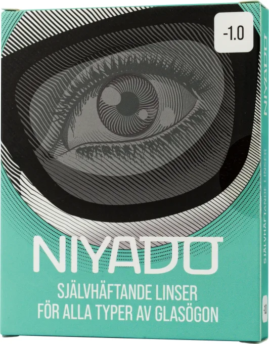 NIYADO Självhäftande Optiska Silikonlinser 1-par -1,0 NIYADO
