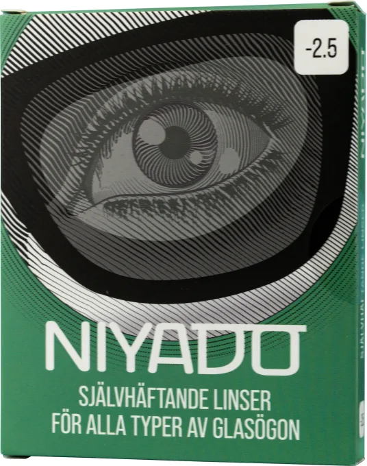 NIYADO Självhäftande Optiska Silikonlinser 1-par -2,5 NIYADO