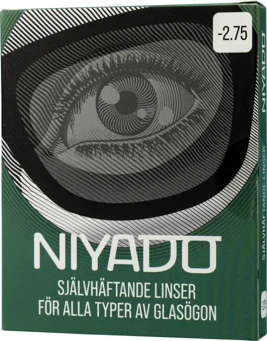 NIYADO Självhäftande Optiska Silikonlinser 1-par -2,75 NIYADO