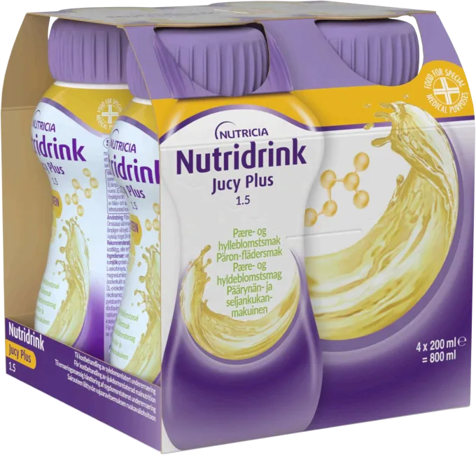 Nutridrink Jucy Plus Päron/Fläder 4x200 ml Nutridrink