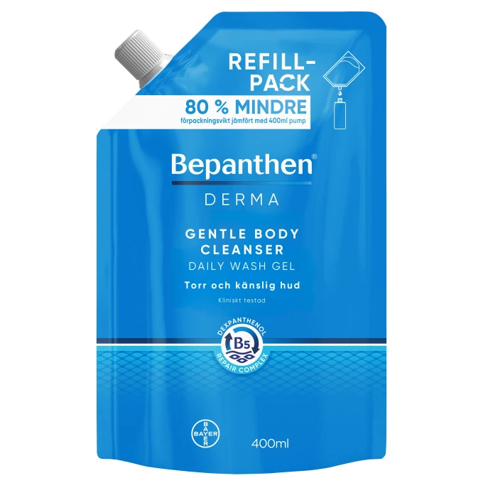 Bepanthen Derma Gentle Body Cleanser Daily Wash Gel Refill 400 ml Bepanthen