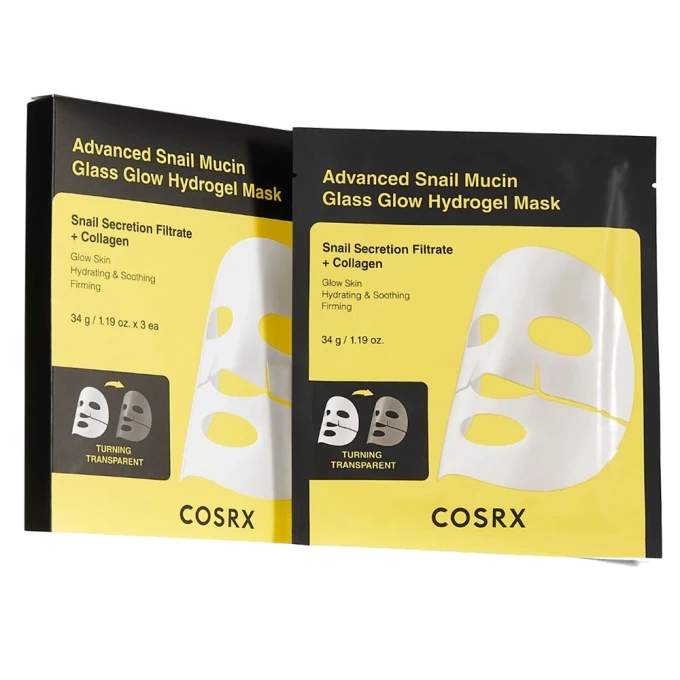 COSRX Advanced Snail Mucin Glass Glow Hydrogel Mask 3 st COSRX