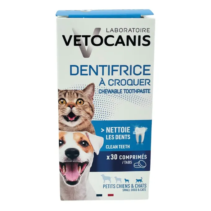 Vetocanis Tandtabletter, Katter/små hundar, 30 st Vetocanis