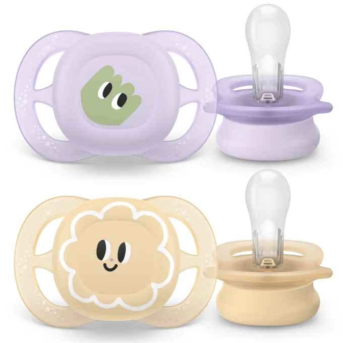 Philips Avent Ultra Start Napp 2-pack Lila/ Orange Philips Avent