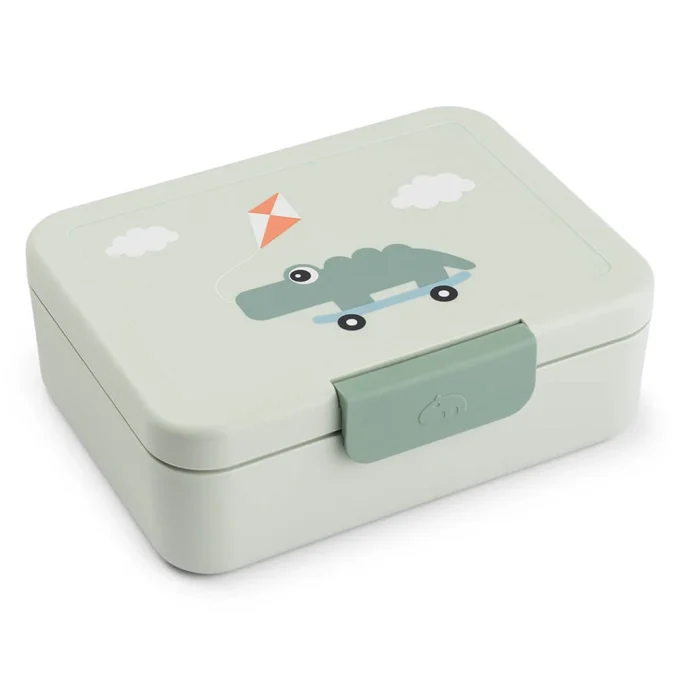 Done by Deer Lunch Box w/divider Playground Green Done by Deer