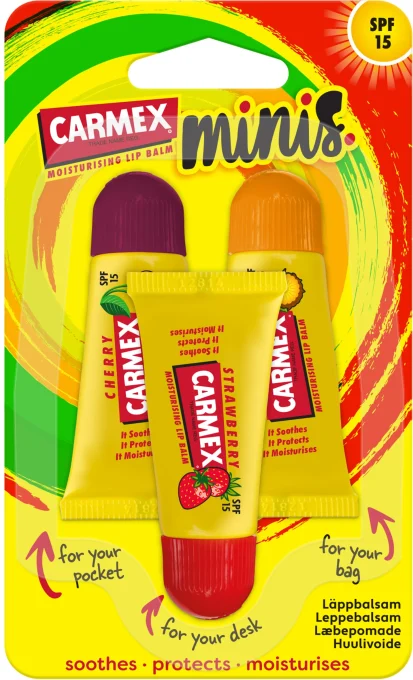Carmex Lip Balm Minis SPF 15, 3x5 ml Carmex