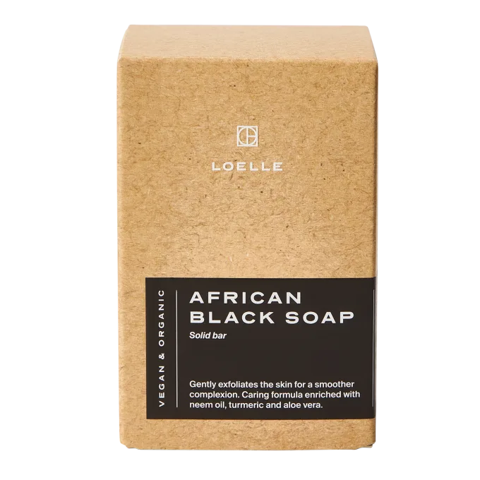 Loelle African Black Soap Bar Hair & Body 150 g Loelle