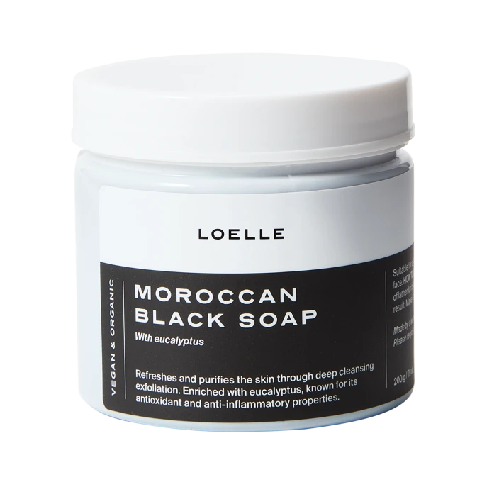 Loelle Maroccan Black Soap With Eucalyptus 200g Loelle