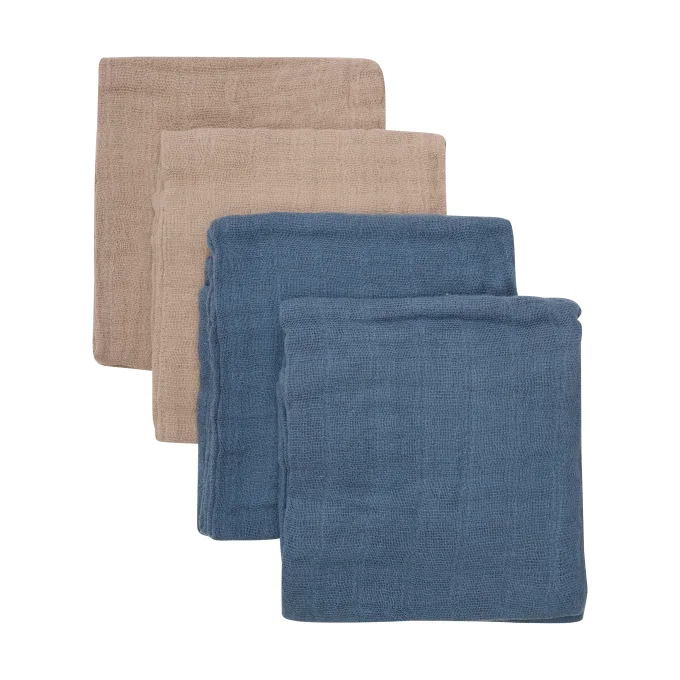 PIPPI Cloth Muslin Solid China Blue 4-pack Pippi