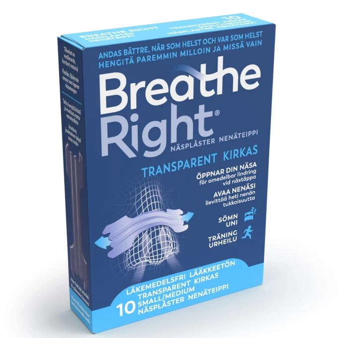 Breathe Right Näsplåster Transparent Small-Medium 30 st Breathe Right