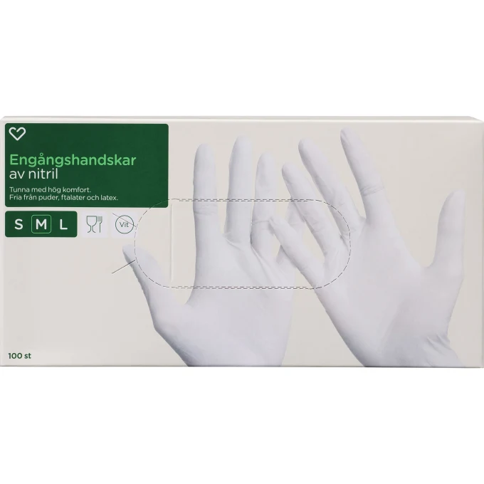 Hjärtats Engångshandskar Nitril 100-pack M Hjärtats