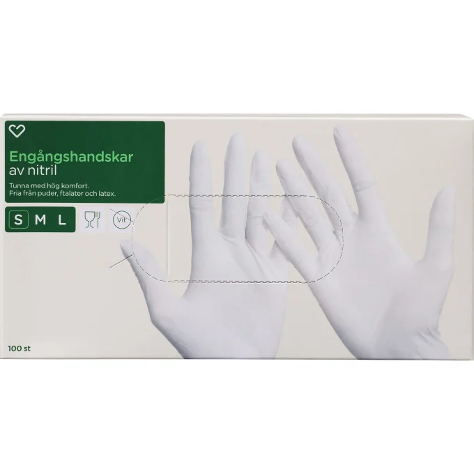 Hjärtats Engångshandskar Nitril 100-pack S Hjärtats