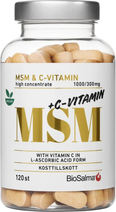 BioSalma MSM + C-vitamin 120 tabletter BioSalma
