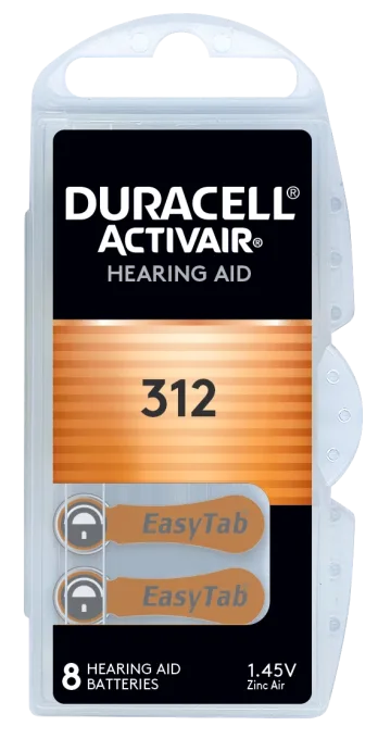 Duracell Activair batteri typ 312 8 st Duracell