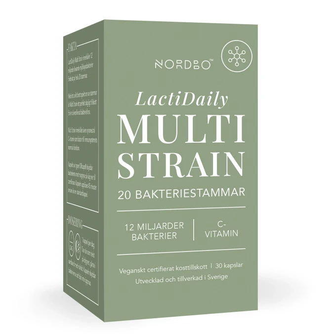 Nordbo LactiDaily Multi Strain 20 stammar 30 kapslar Nordbo
