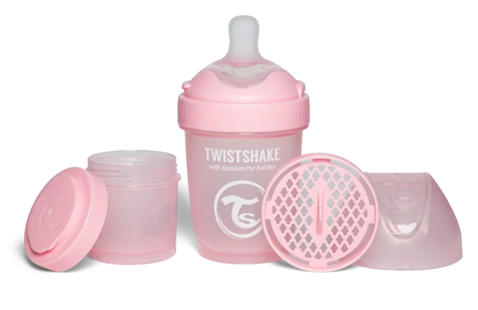 Twistshake Nappflaska Anti-kolik Pro Double 180 ml  Rosa Twistshake
