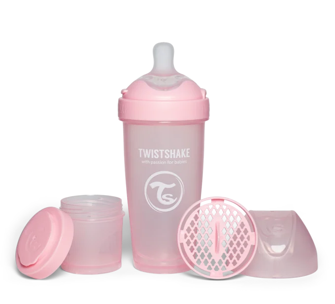 Twistshake Nappflaska Anti-kolik Pro Double 330 ml Rosa Twistshake