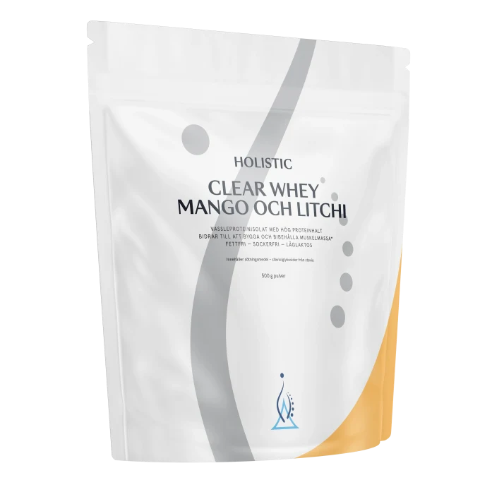 Holistic Clear Whey Vassleproteinisolat Mango och Litchi 500 g Holistic