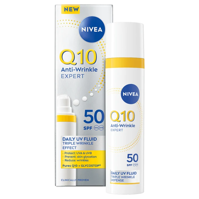 Nivea Q10 Anti-Wrinkle Expert Daily UV Fluid SPF 50, 40 ml Nivea