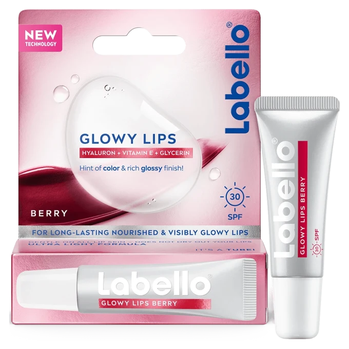 Labello Glowy Lips Berry Tinted SPF 30, 10 ml Labello
