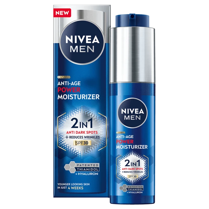 Nivea Men Luminous Anti-Age Power 2in1 Moisturiser SPF 30, 50 ml Nivea