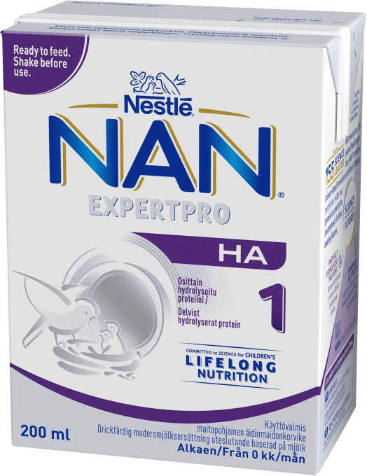 NAN Expertpro H.A. 1 Drickfärdig Modersmjölkersättning 12 x 200 ml Nan