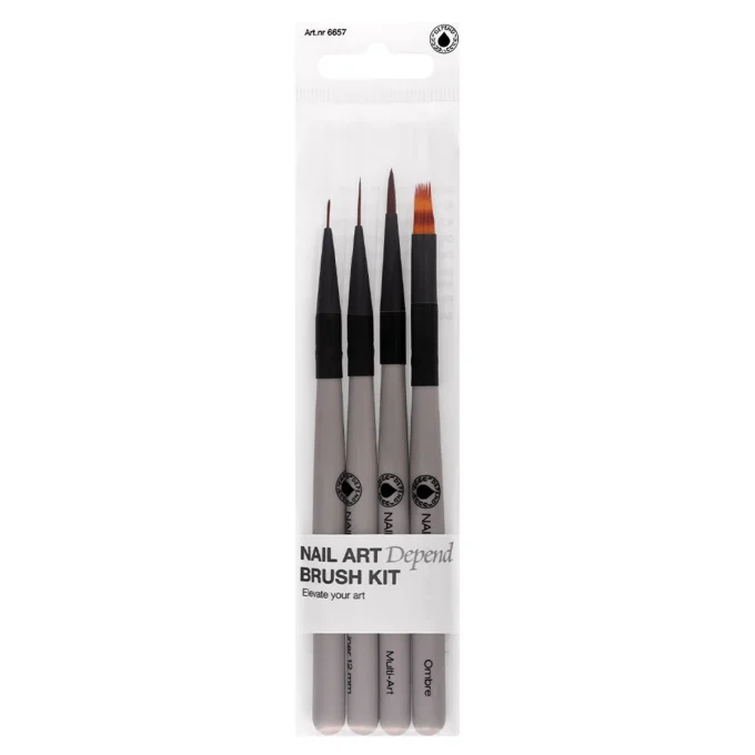 Depend Nail Art Brush Kit 4-pack Depend