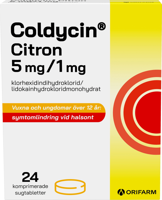 Coldycin Citron 5mg/1mg, 24 sugtabletter Coldycin
