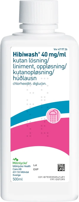 Hibiwash Kutan lösning 40mg/ml Flaska 500 ml HIBIWASH