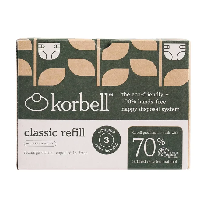 Korbell Refill Till Blöjhink Classic 16 Liter 3-pack Korbell