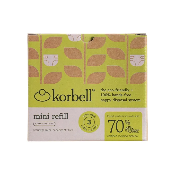 Korbell Refill Till Blöjhink Mini 9 Liter 3-pack Korbell