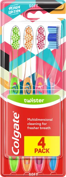 Colgate Tandborste Twister Soft 4 st Colgate