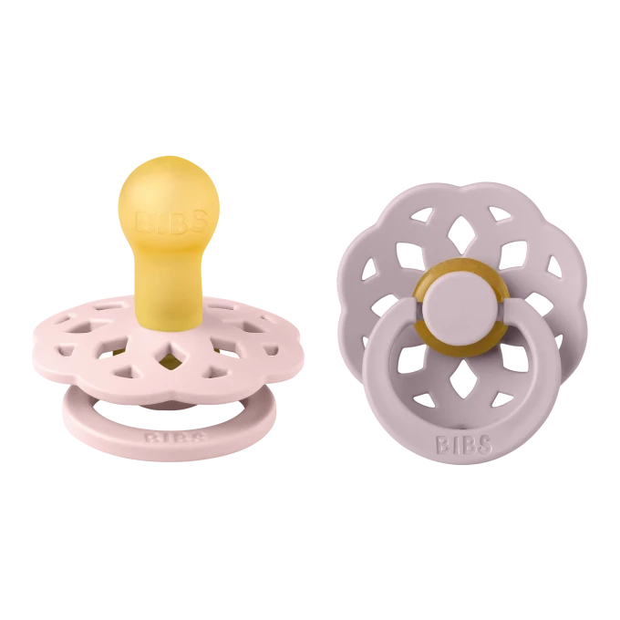 BIBS Pacifier Boheme Latex Blossom/Dusky Lilac 2-pack Size 1 Bibs