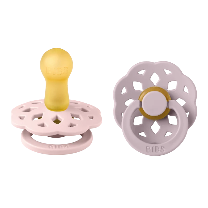 BIBS Pacifier Boheme Latex Blossom/Dusky Lilac 2-pack Size 2 Bibs