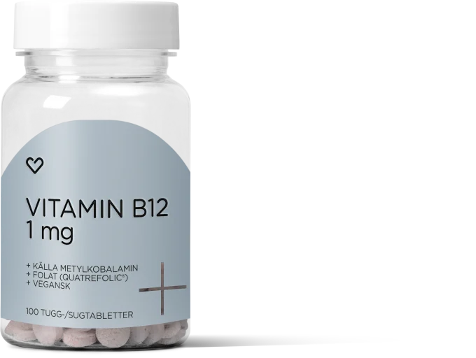 Hjärtats+ B12 1mg Tuggtablett 100st Hjärtats