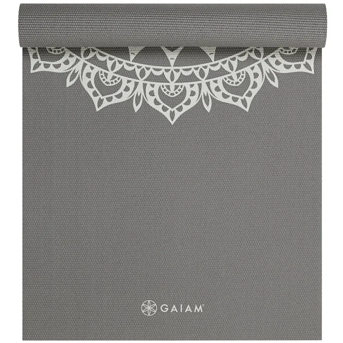 Gaiam Dark Greige Marrakesh Yoga Mat 5 mm Printed Gaiam