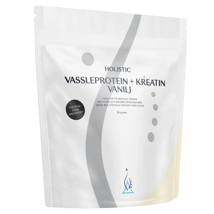 Holistic Vassleprotein + Kreatin Vanilj  750 g Holistic