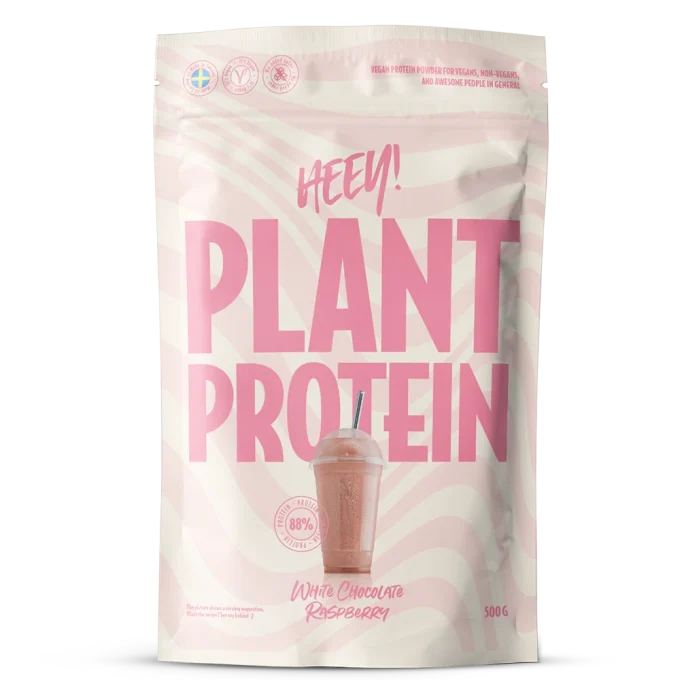 Heey! Veganskt Protein Vit Choklad Hallon 500 g Heey!