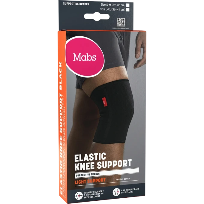 Mabs Elastiskt Knäbandage Svart S/M Mabs