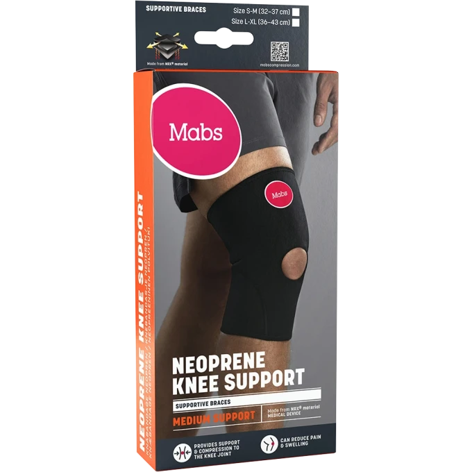 Mabs Neopren Knäbandage Svart L/XL Mabs
