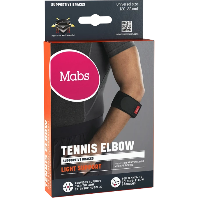 Mabs Stöd Tennisarmbåge Svart One Size Mabs
