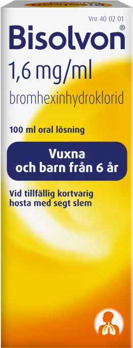 Bisolvon Oral lösning 1,6mg/ml Flaska 100 ml Bisolvon
