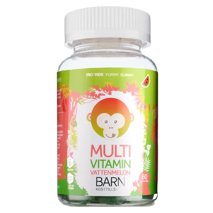 Monkids Multivitamin Barn Vattenmelon 60st Monkids